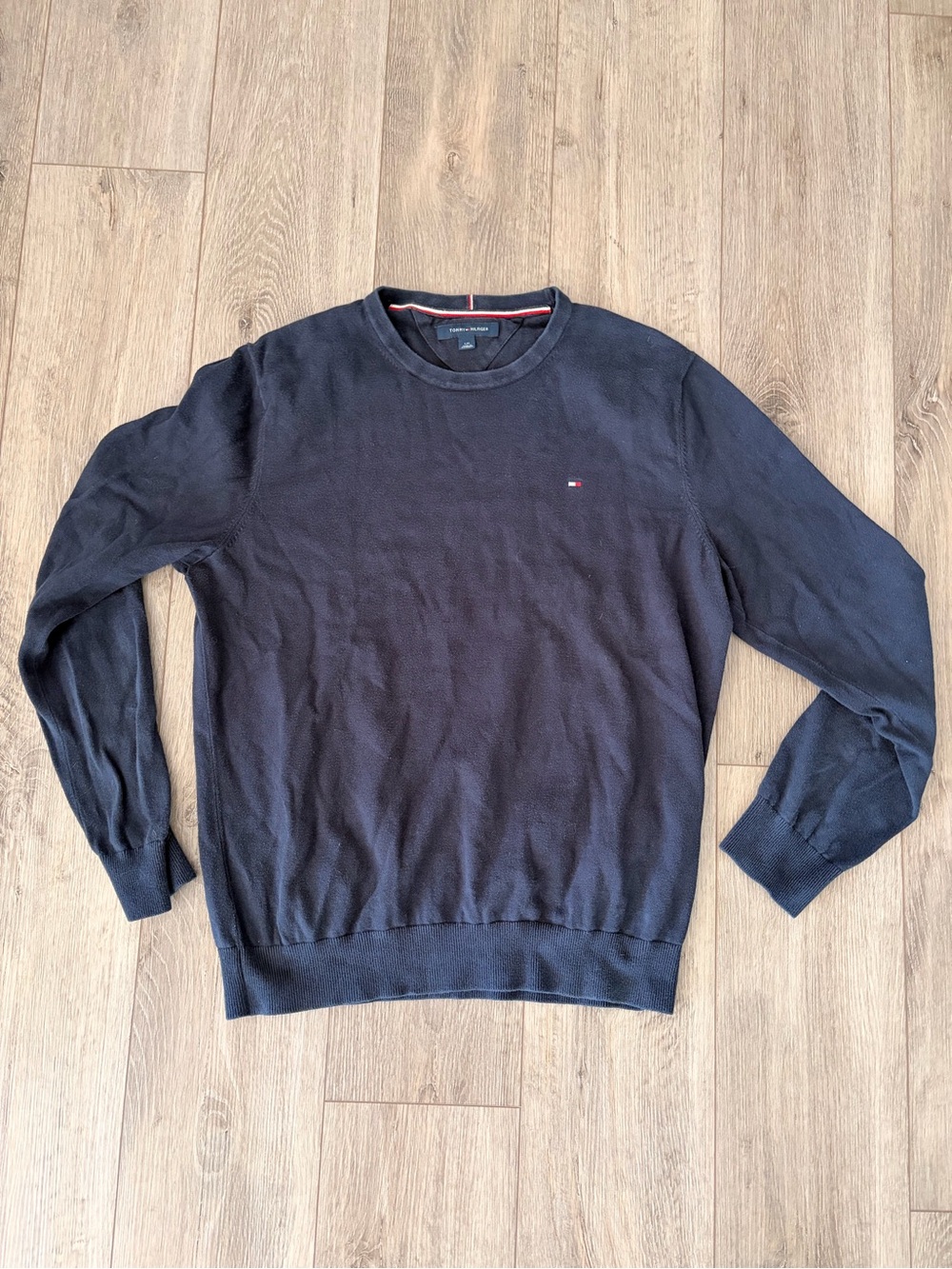 Tommy Hilfiger Men's Dark Blue Crewneck Pullover